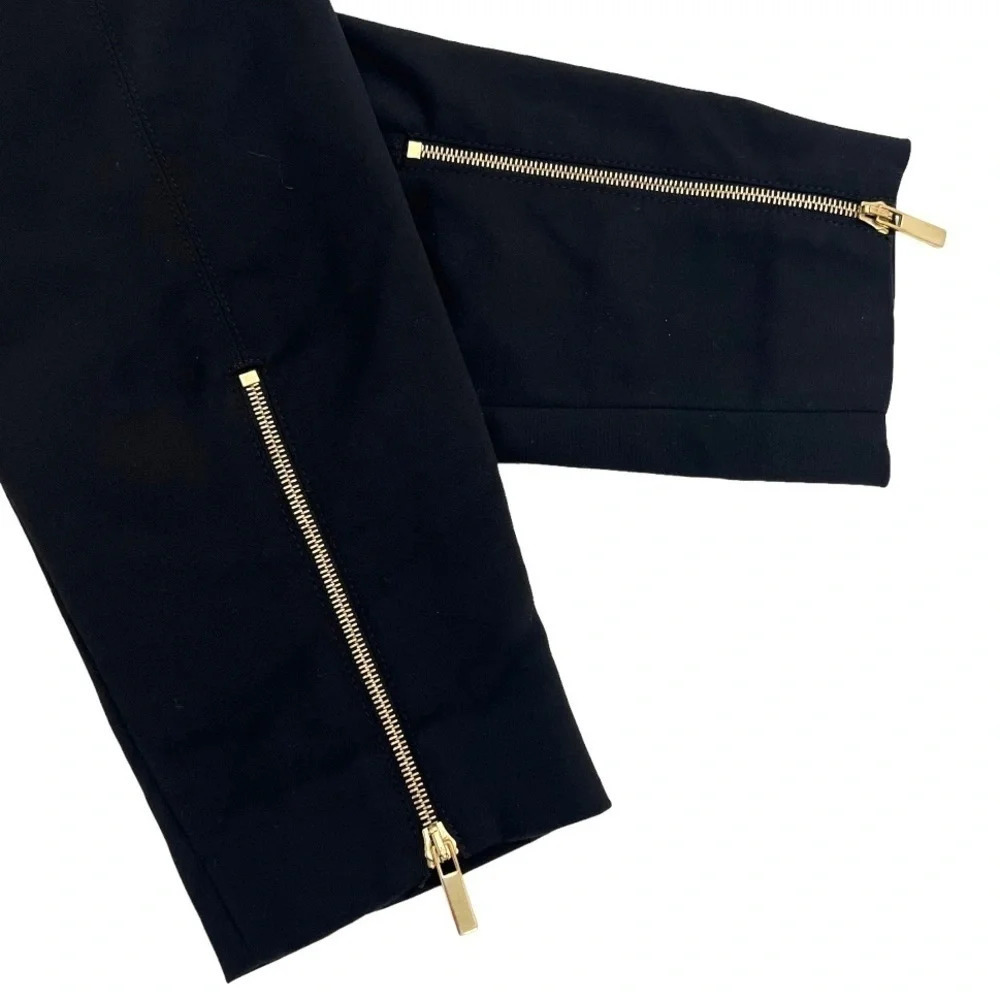 ST. JOHN COLLECTION Ankle Zip Pants Slim Fit Black High Waist Preppy Chic size 0 - Picture 6 of 11